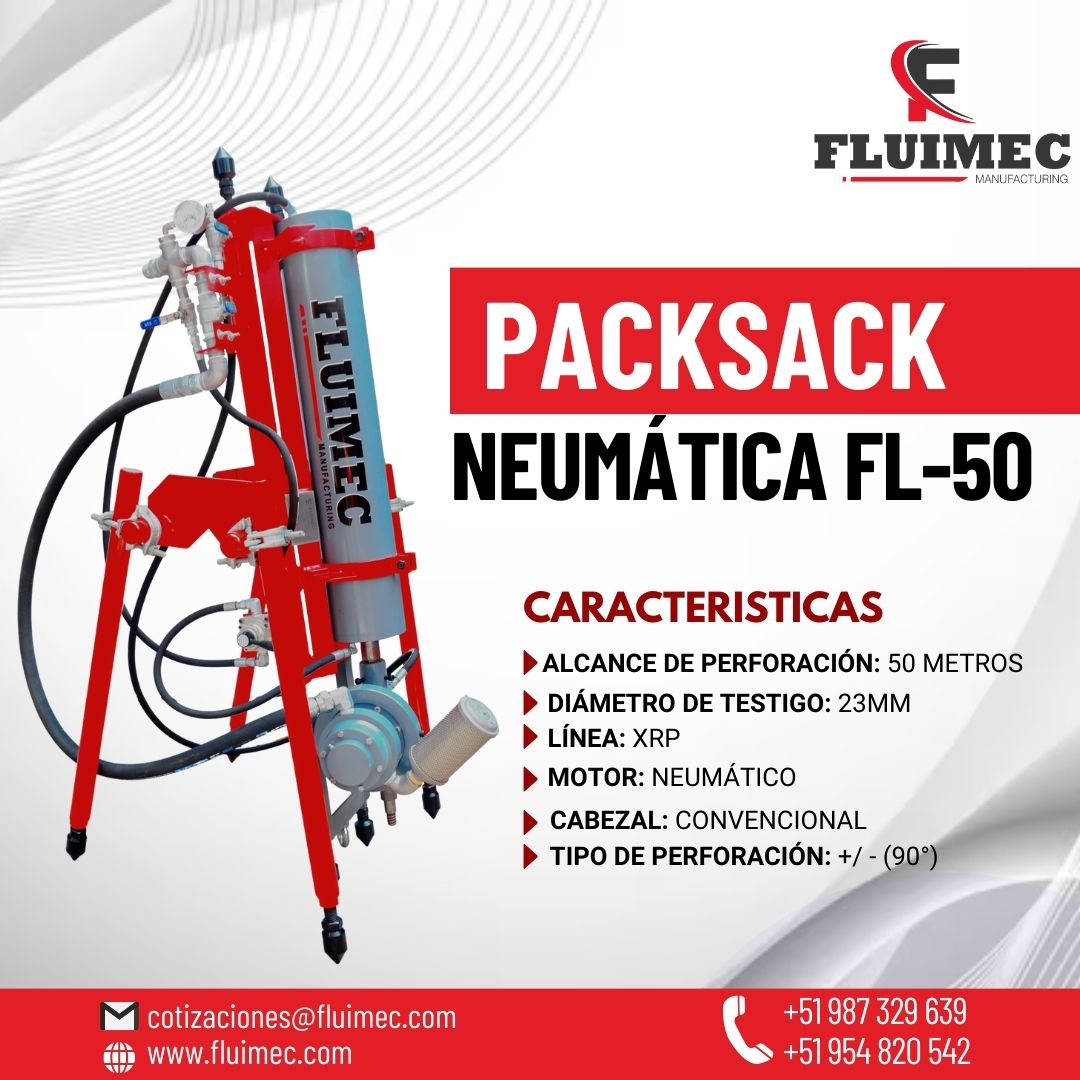 Packsack FL-50 Equipo neumático para mina